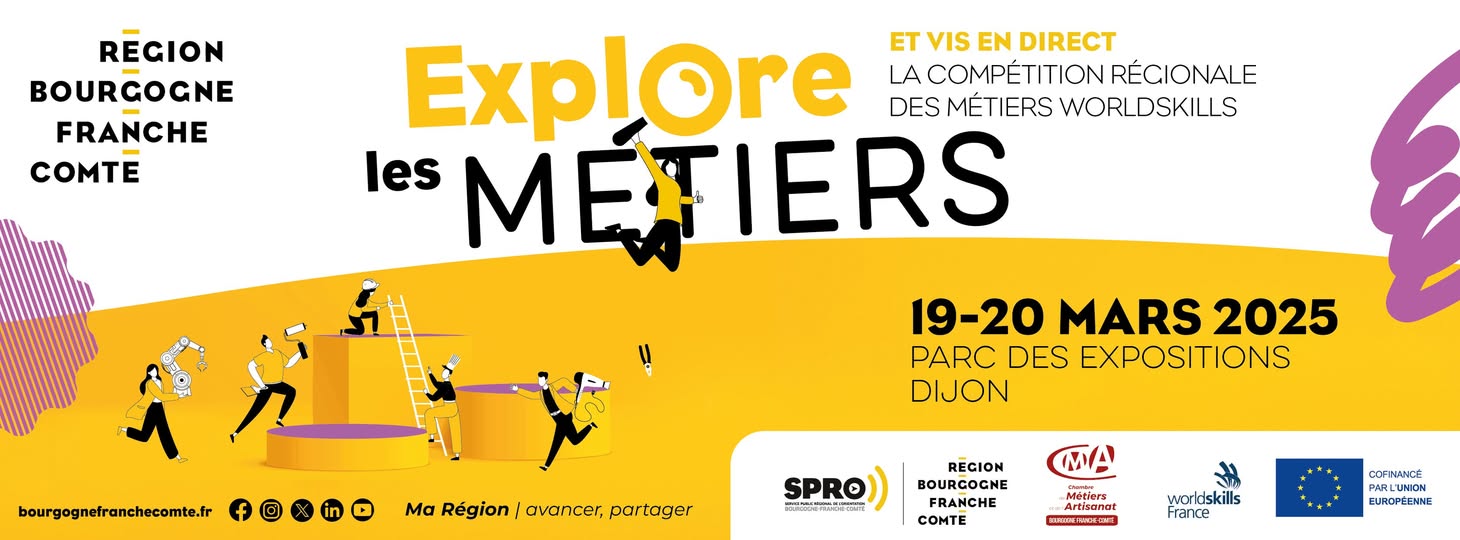 visuel Explore les metiers Dijon mars 2025